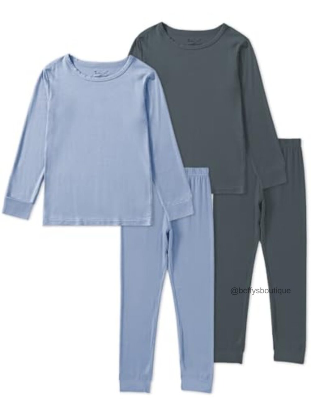Toddler Boys Girls Pajama Sets Long Sleeve Bamboo Viscose Sleepwear 4pc PJs